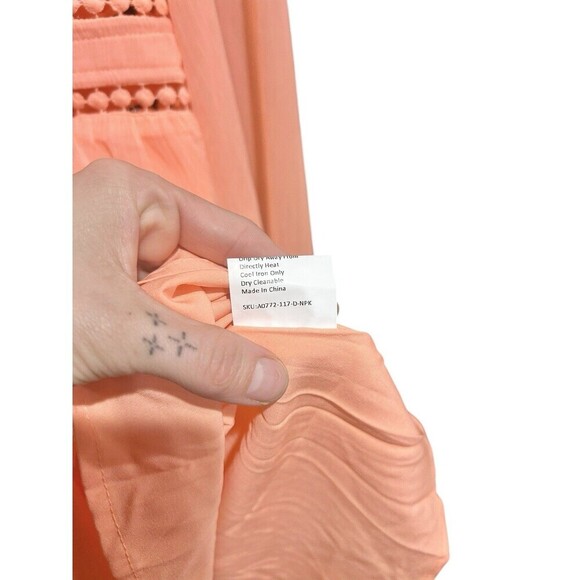 Nwt Sage & Paige In Heaven Mini Dress Neon Orange Pink Womens Size Medium Summer - Picture 7 of 9